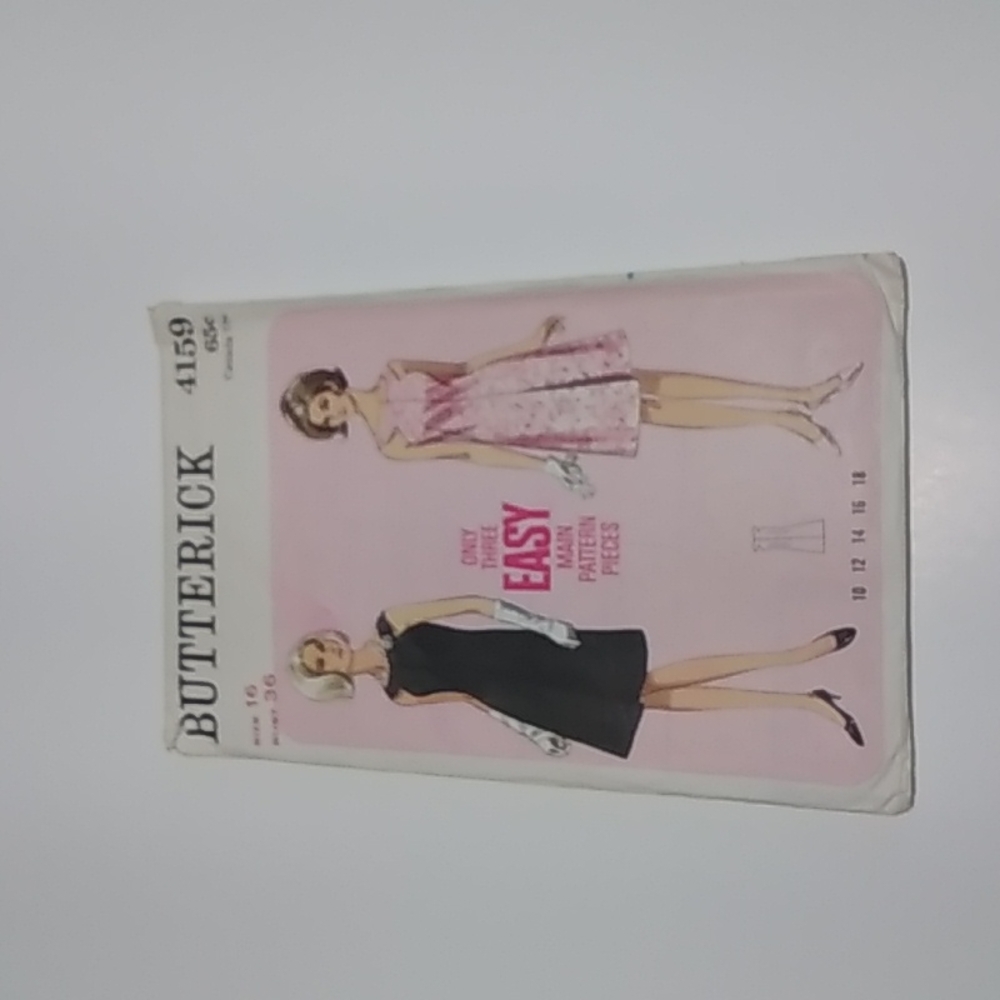 Butterick Original Vintage Pattern #4159 SZ 16
